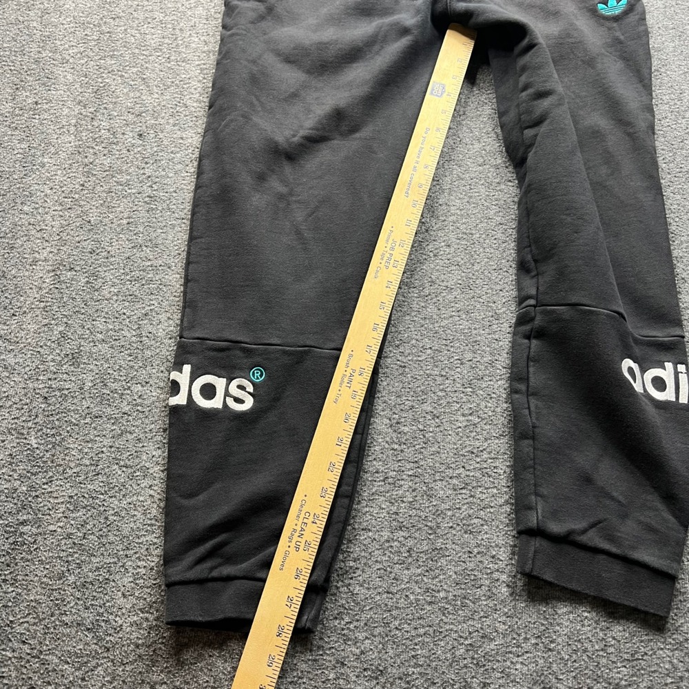 Adidas Originals Sweatpants Mens Large Black Trefoil Split Logo Joggers L - Picture 4 of 14